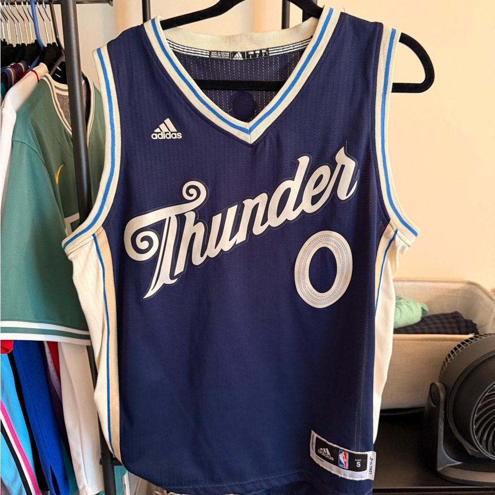 Adidas Christmas Throwback Russell Westbrook #0 OKC Thunder Jersey